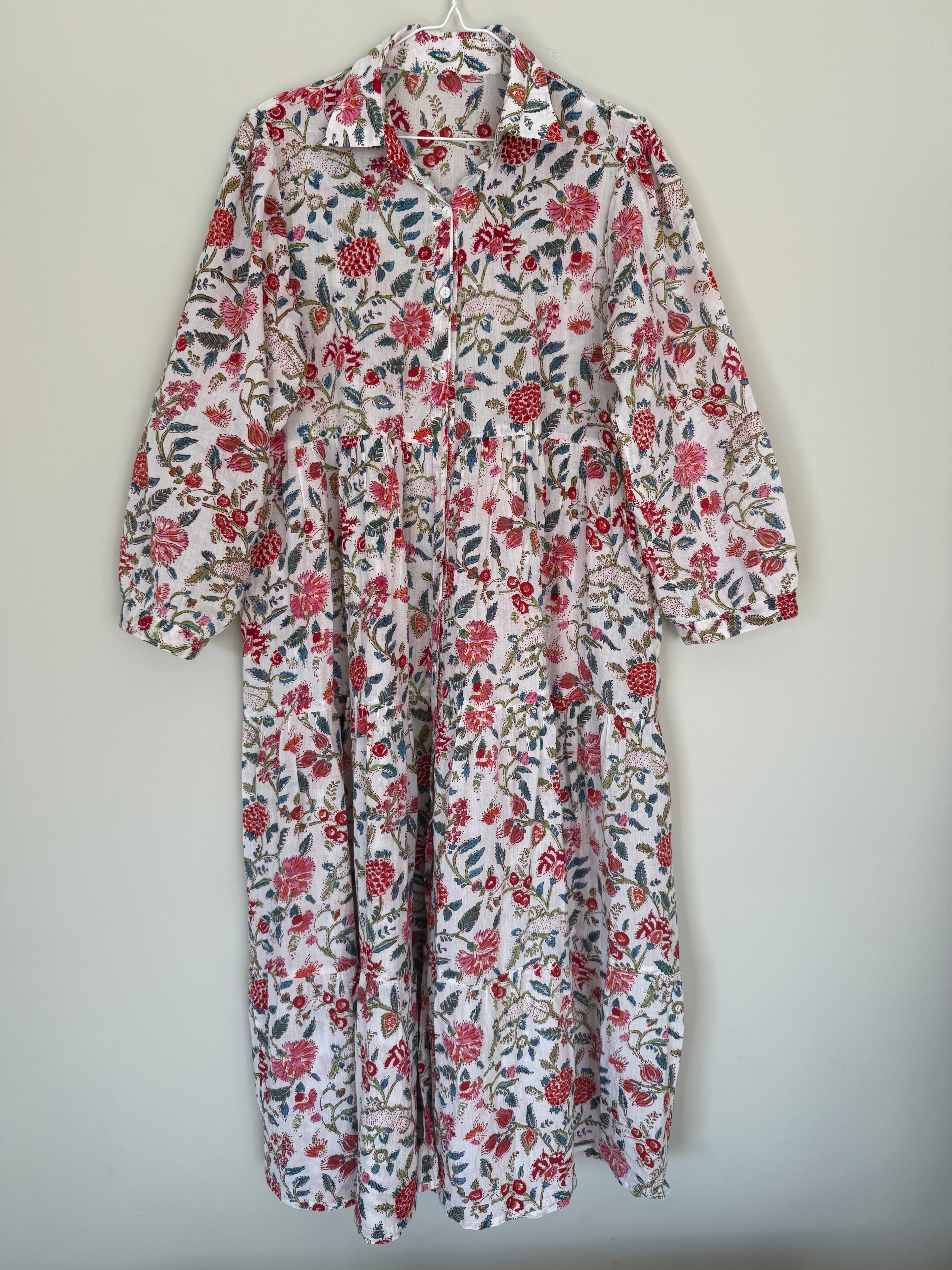 Dipika dress - white multi floral