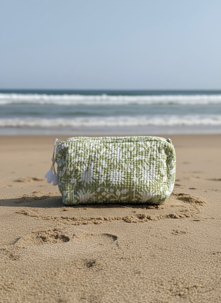 Toalettmappe - sage floral