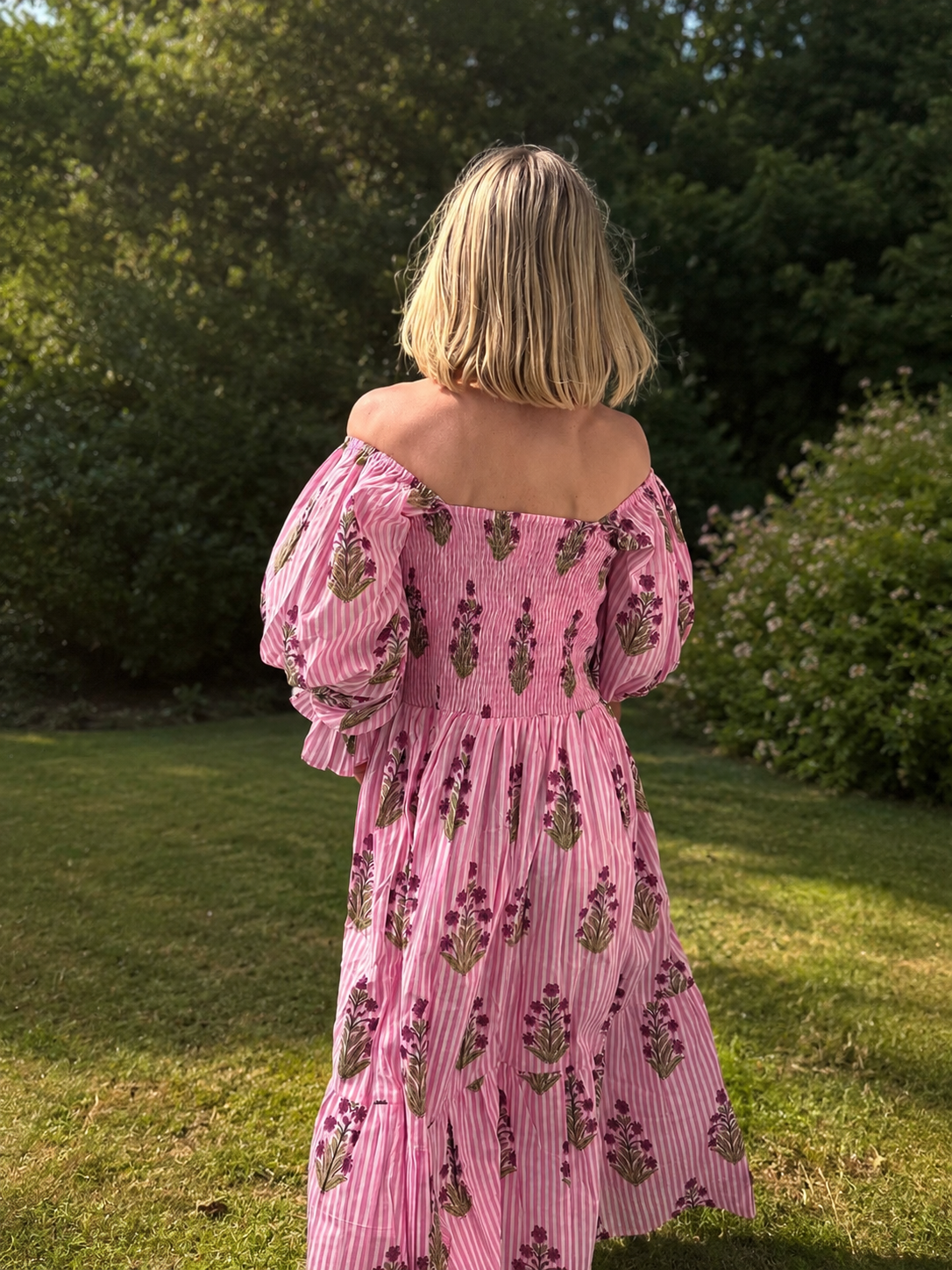 Avira midi dress - pink floral