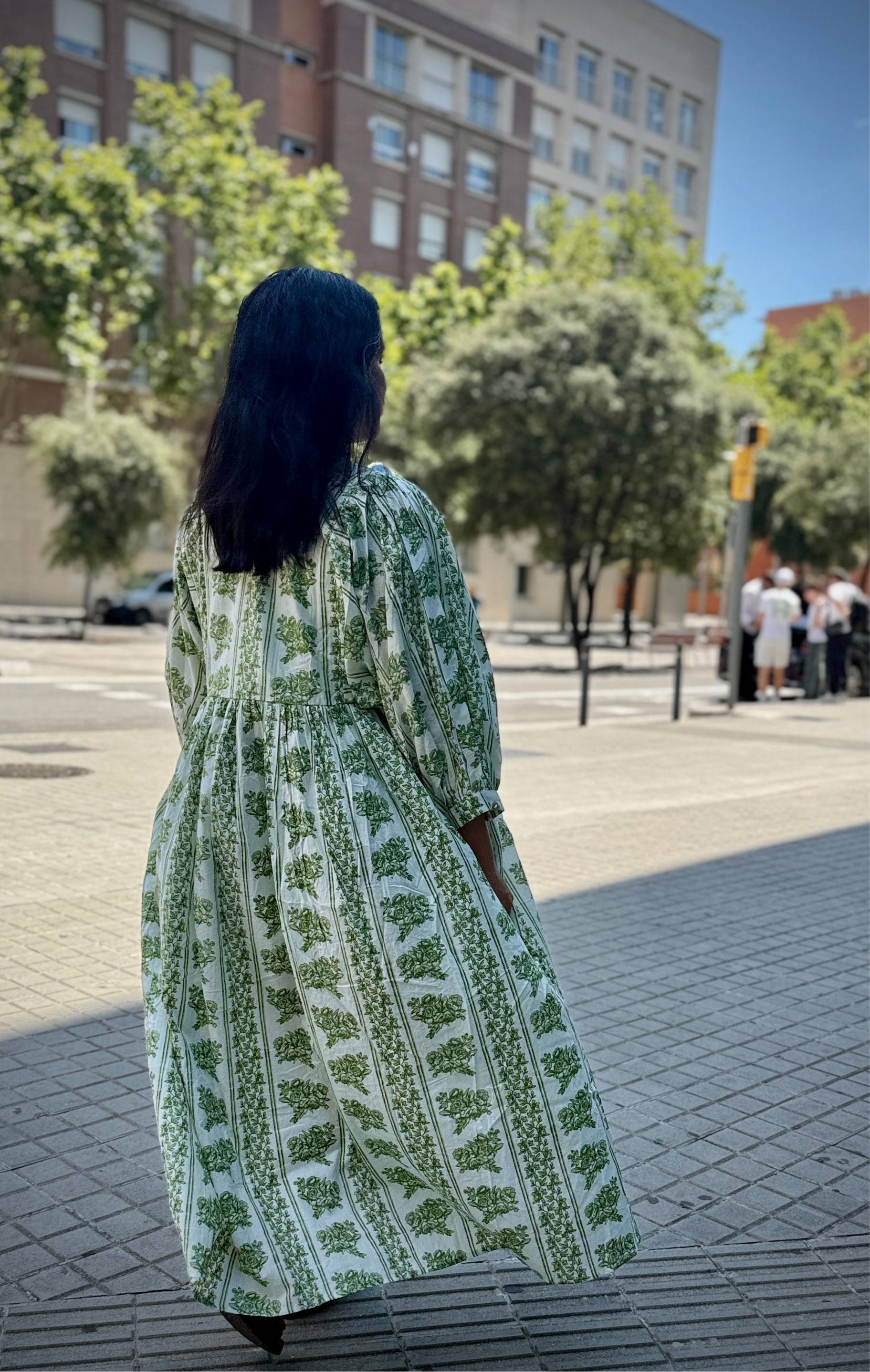 Aria midi dress - botanical green