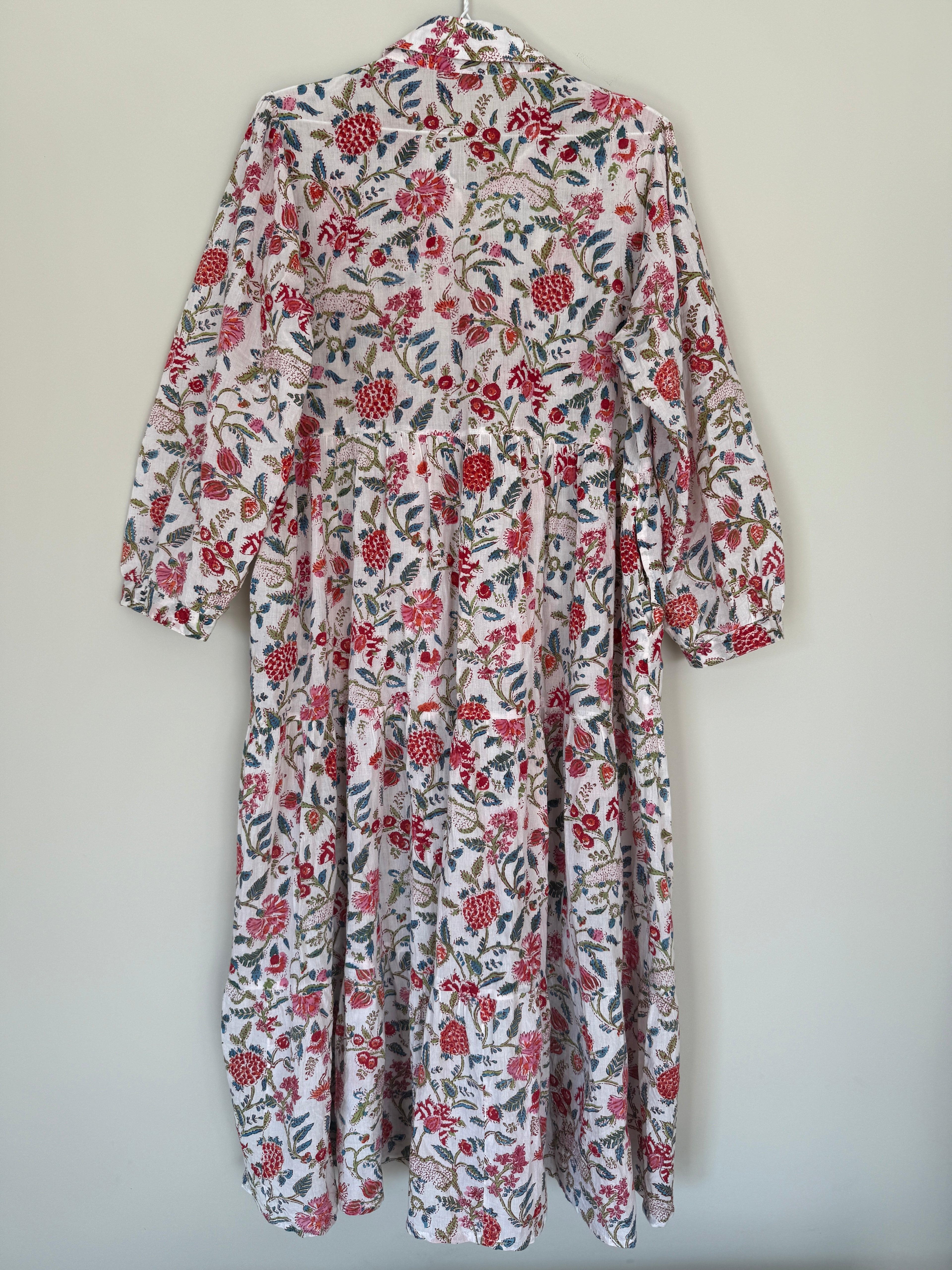 Dipika dress - white multi floral