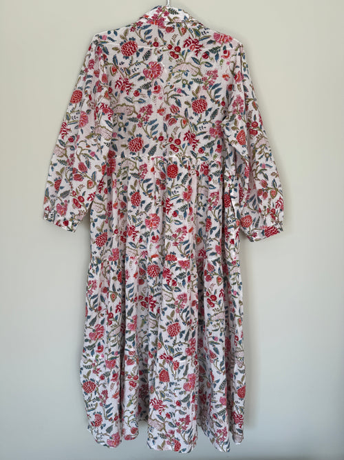 Dipika dress - white multi floral