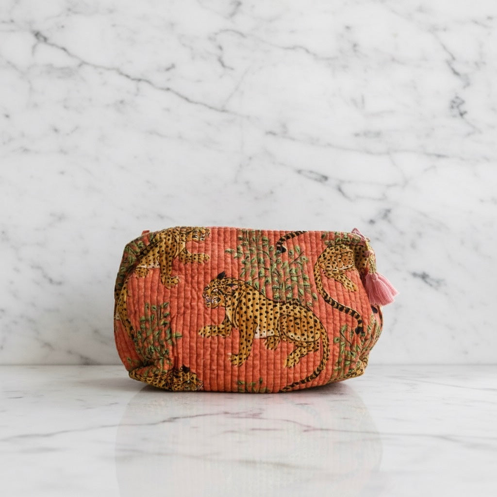 Toalettmappe- aprikos gepard