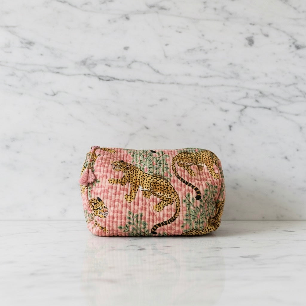 Toalettmappe- rosa gepard