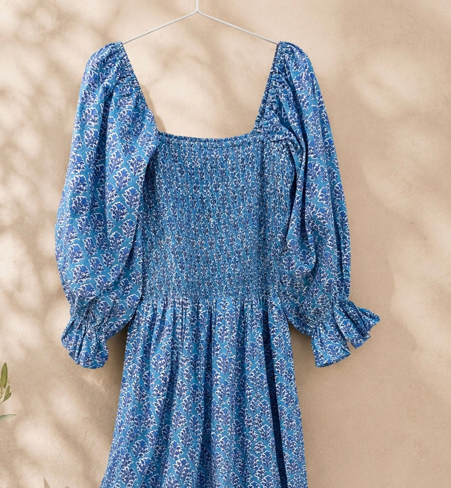 Avira midi dress - blue